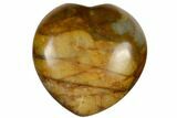 1.4" Polished Cherry Creek Jasper Heart - Photo 2